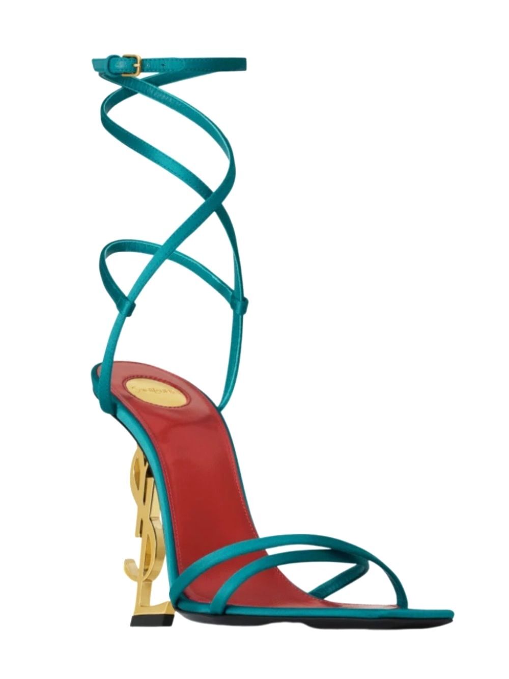 YSL SAINT LAURENT Gorgeous Logo Opyum Heeled Sandals NEW Return 38.5 $1,395!! - Picture 13 of 15